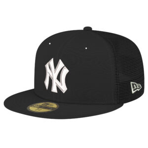 Men's New Era Black New York Yankees 59FIFTY Trucker Fitted Hat