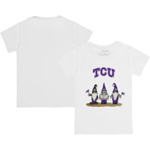 Youth Tiny Turnip White TCU Horned Frogs Gnomes T-Shirt