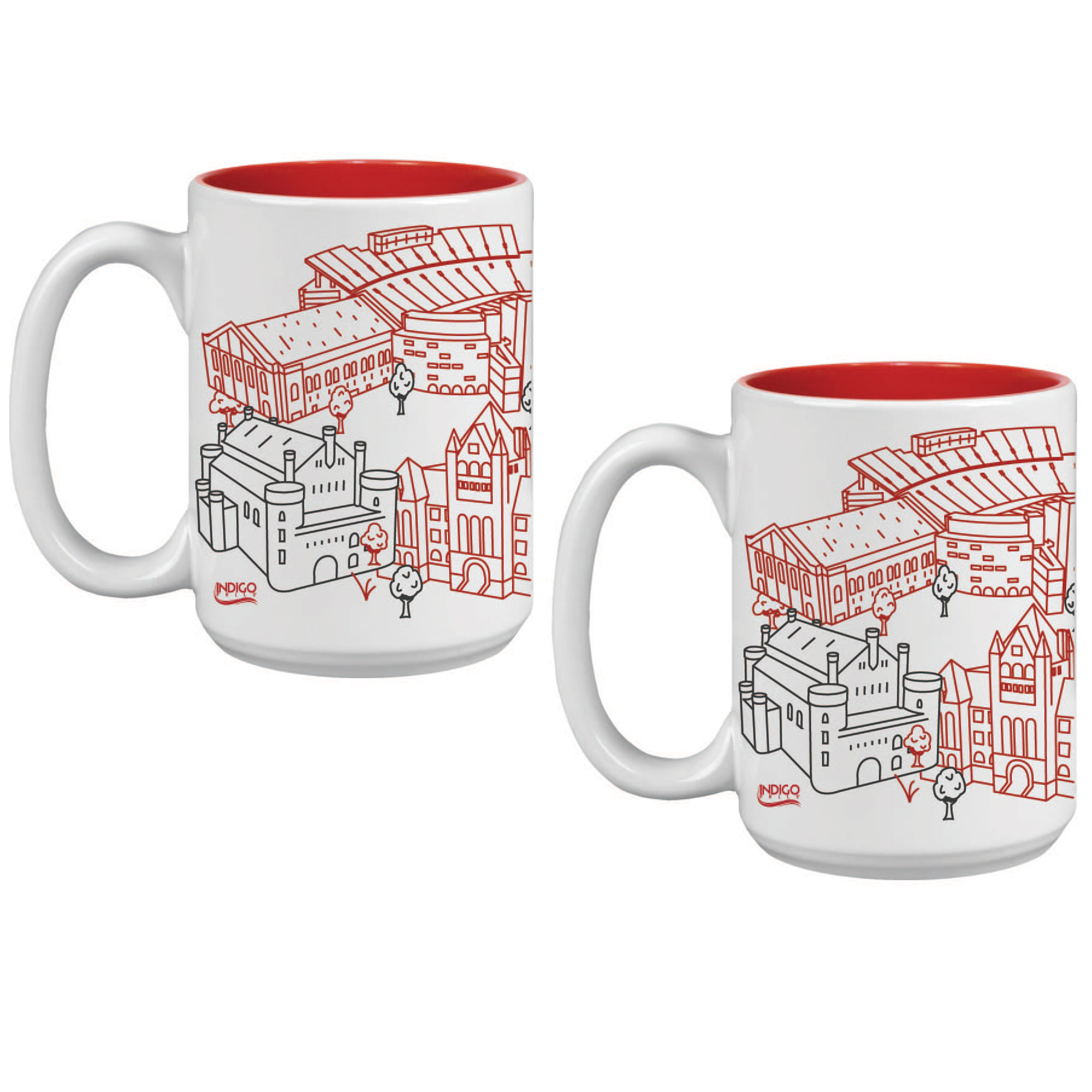 Wisconsin Badgers 15oz. Campus Line Art Coffee Mug Two-Pack - Image 5