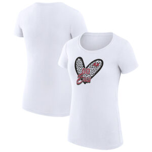 Women's G-III 4Her by Carl Banks White Tampa Bay Buccaneers Animal Print Heart Fitted T-Shirt