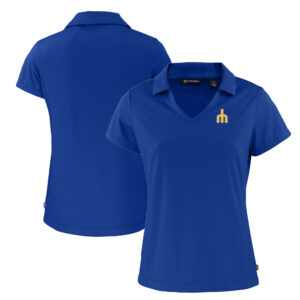 Women's Cutter & Buck Royal Seattle Mariners Daybreak Eco Recycled V-Neck Polo