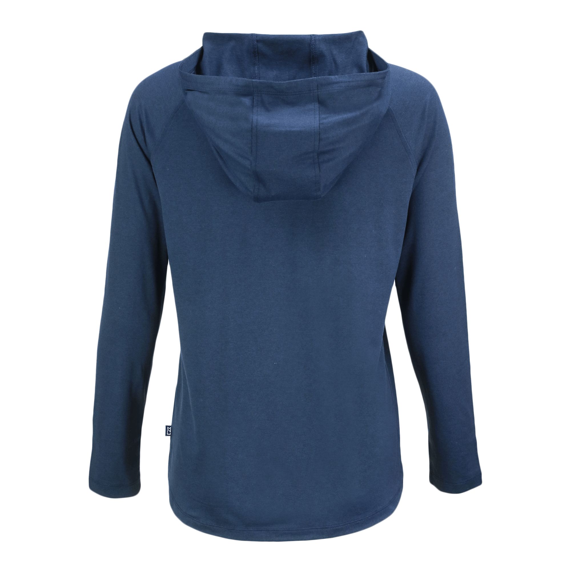 Women's Cutter & Buck Navy New York Mets Coastline Epic Comfort Eco Recycled Raglan Long Sleeve Hoodie T-Shirt - Image 7