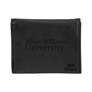Black RWU Hawks Personalized Trifold Wallet