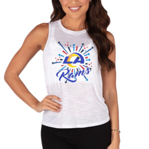 Women's Concepts Sport White Los Angeles Rams Infuse Knit Tank Top