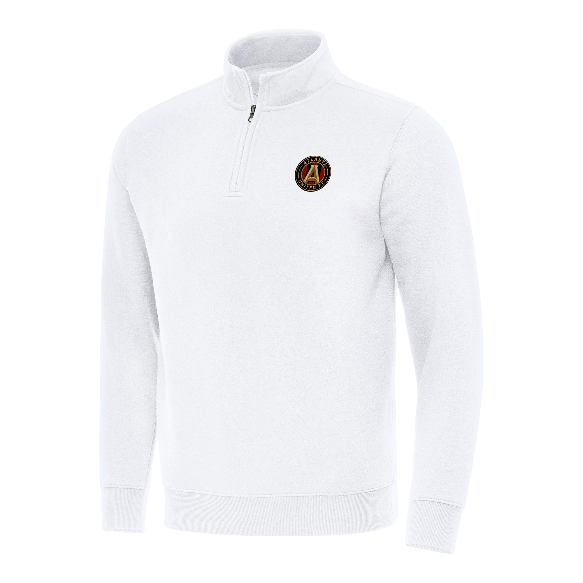 Men's Antigua White Atlanta United FC Victory Quarter-Zip Jacket