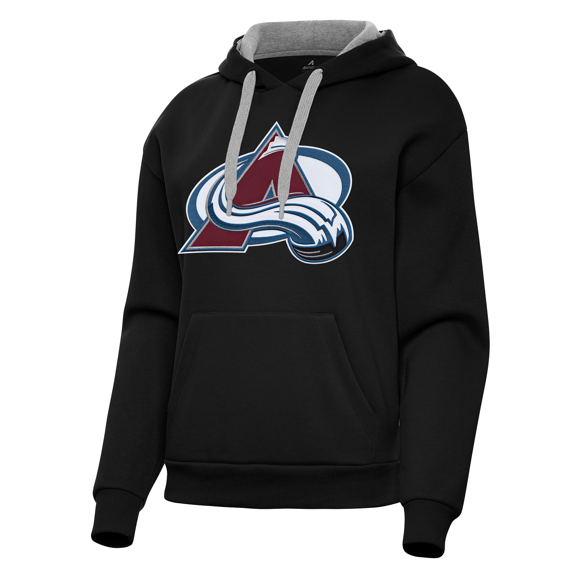 Women's Antigua Black Colorado Avalanche Victory Pullover Hoodie