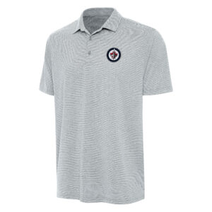 Men's Antigua  Heather Gray Winnipeg Jets Scheme Polo