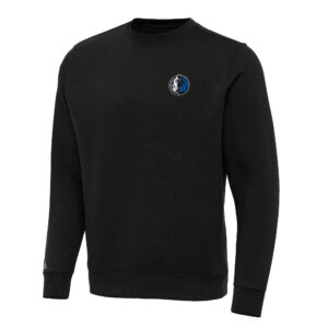 Men's Antigua Black Dallas Mavericks Big & Tall Victory Crew Neck Pullover Sweatshirt