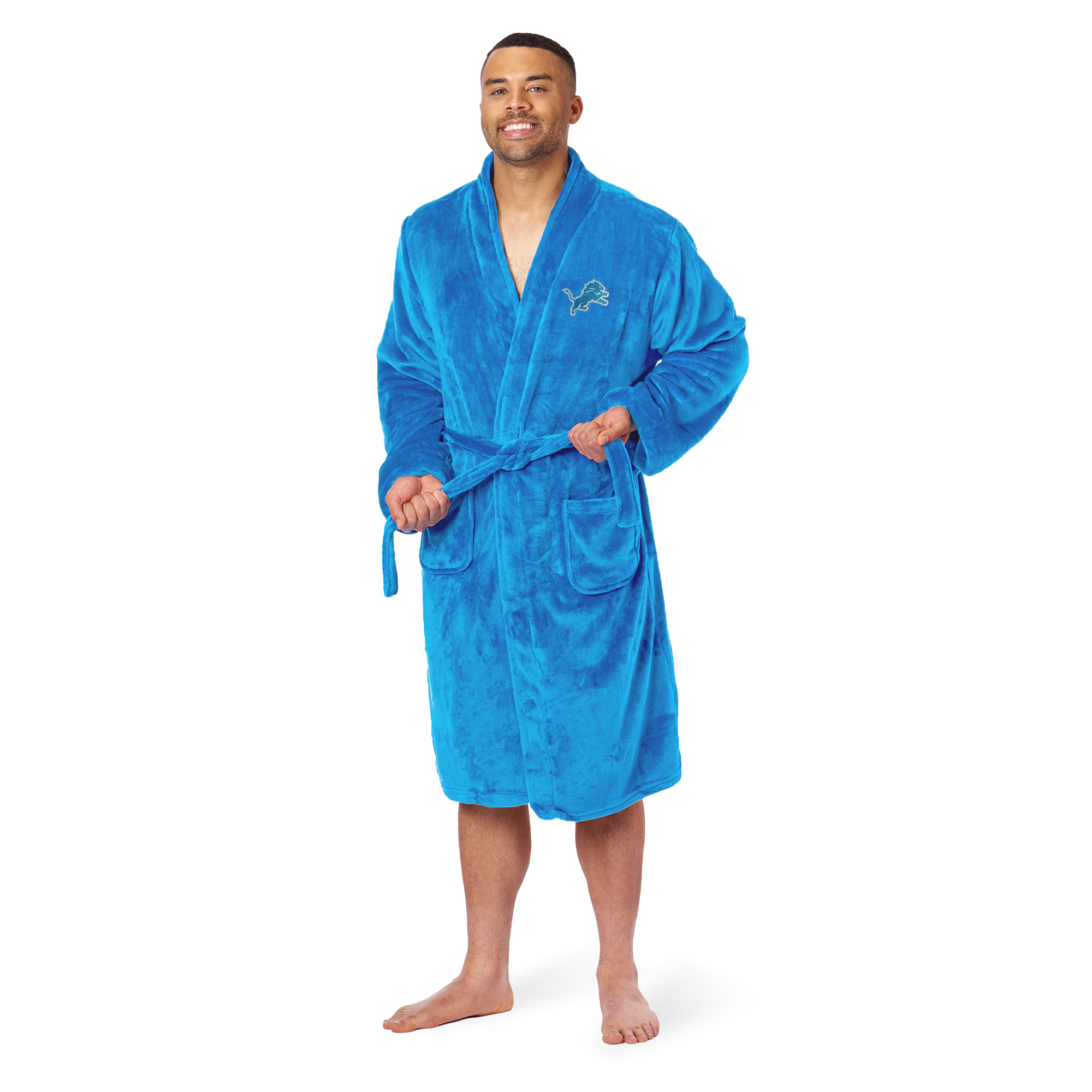 Men's The Northwest Group Light Blue Detroit Lions Silk Touch Robe