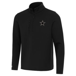 Men's Antigua  Black Dallas Cowboys Insider Quarter-Zip Jacket