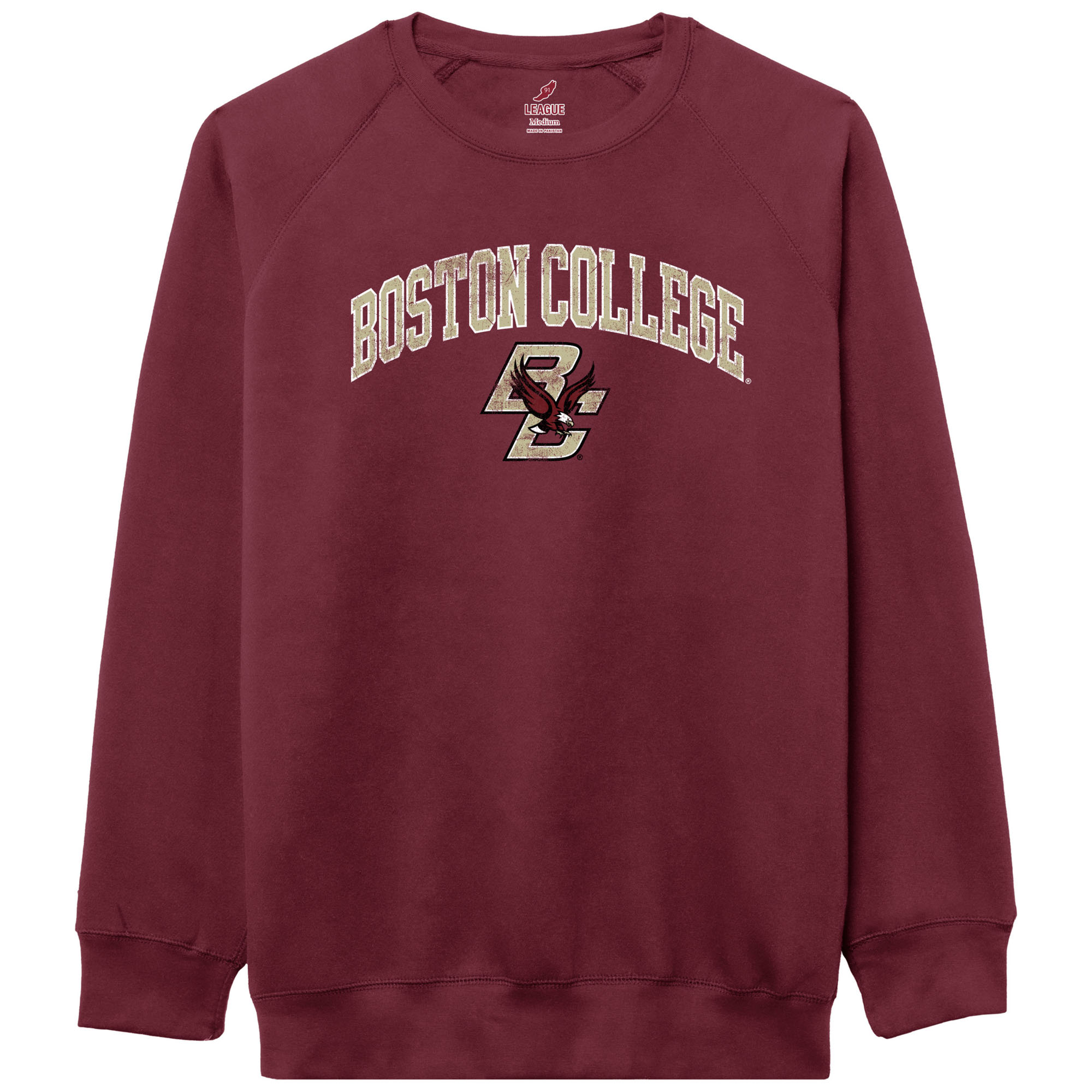 Men's League Collegiate Wear Maroon Boston College Eagles Essentials 2.0 Pullover Crewneck