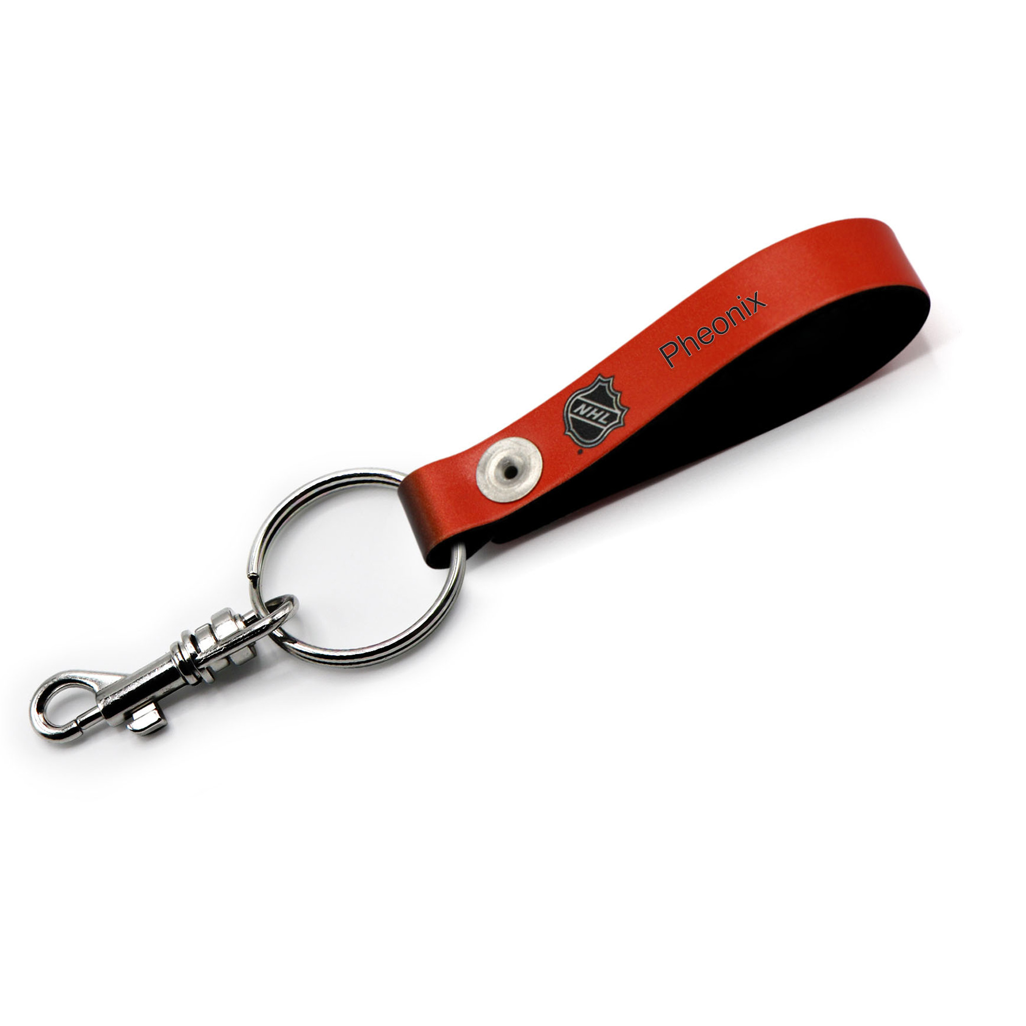 Philadelphia Flyers Personalized Leather Loop Keychain - Image 3