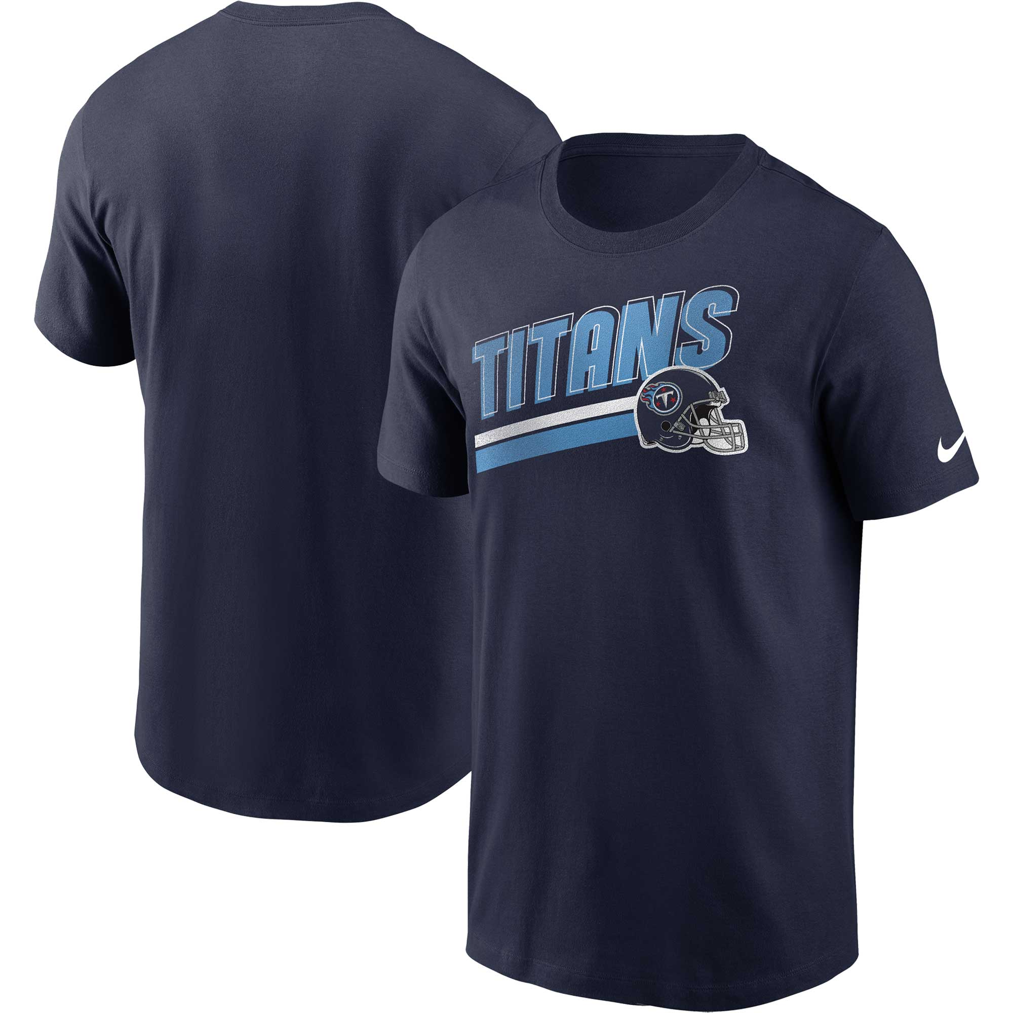 Men's Nike Navy Tennessee Titans Essential Blitz Lockup T-Shirt - Image 2