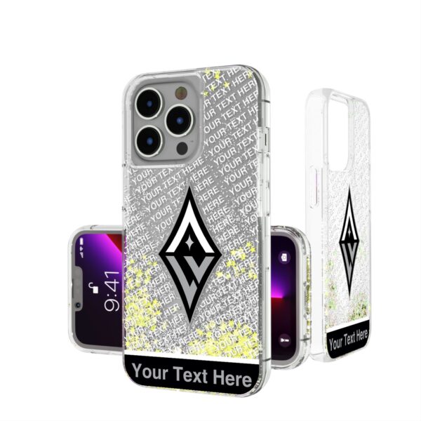 Las Vegas Aces Personalized Stripe iPhone Glitter Case