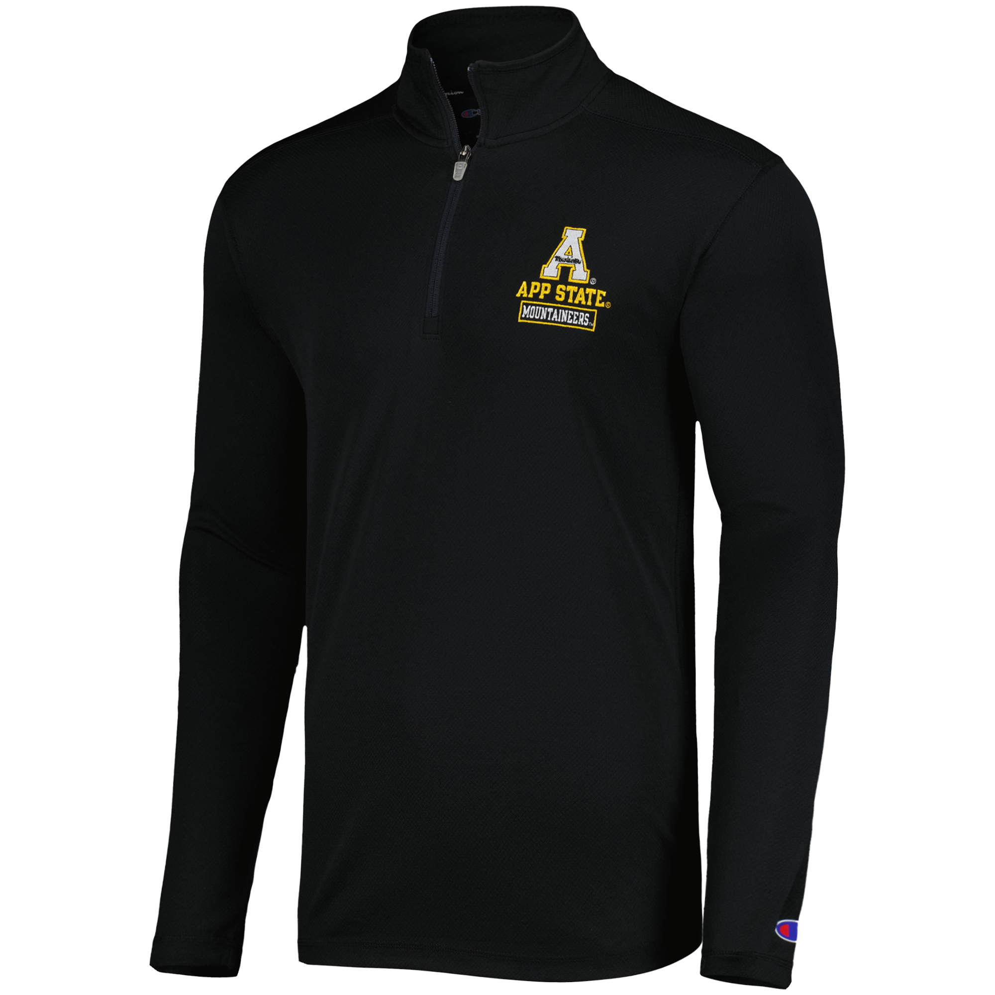 Men's Champion Black Appalachian State Mountaineers Textured Quarter-Zip Jacket - Image 7