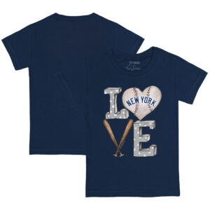 Youth Tiny Turnip Navy New York Yankees Baseball Love T-Shirt