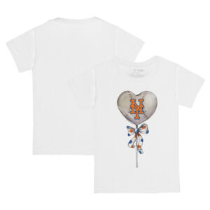 Youth Tiny Turnip White New York Mets Heart Lolly T-Shirt