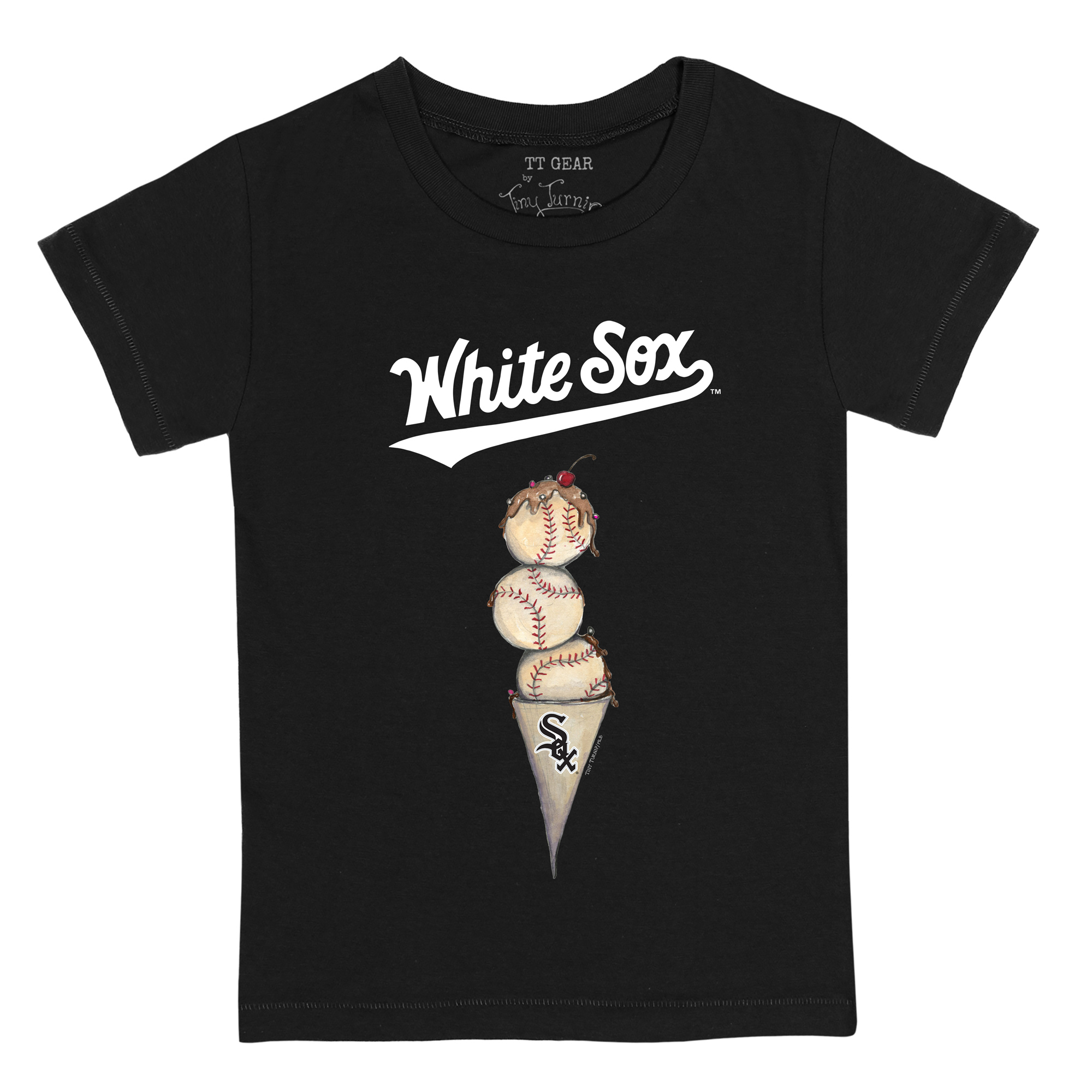 Youth Tiny Turnip Black Chicago White Sox Triple Scoop T-Shirt - Image 6