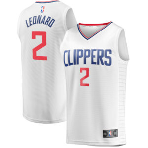 Men's Fanatics Kawhi Leonard White LA Clippers Fast Break Player Jersey - Association Edition