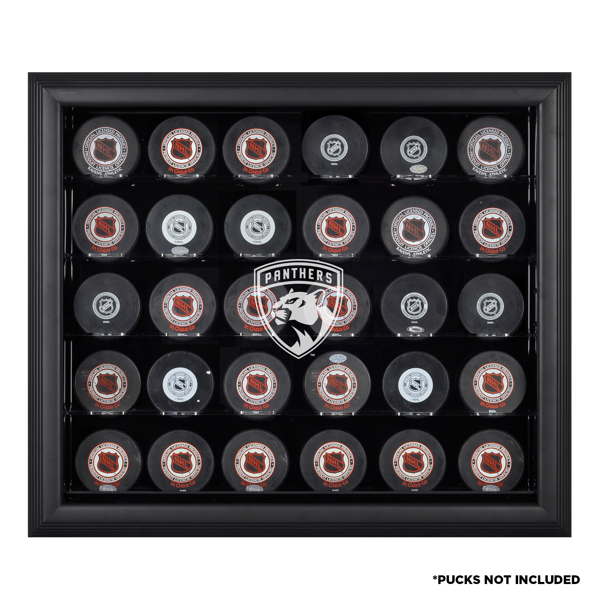 Florida Panthers 30-Puck Black Display Case