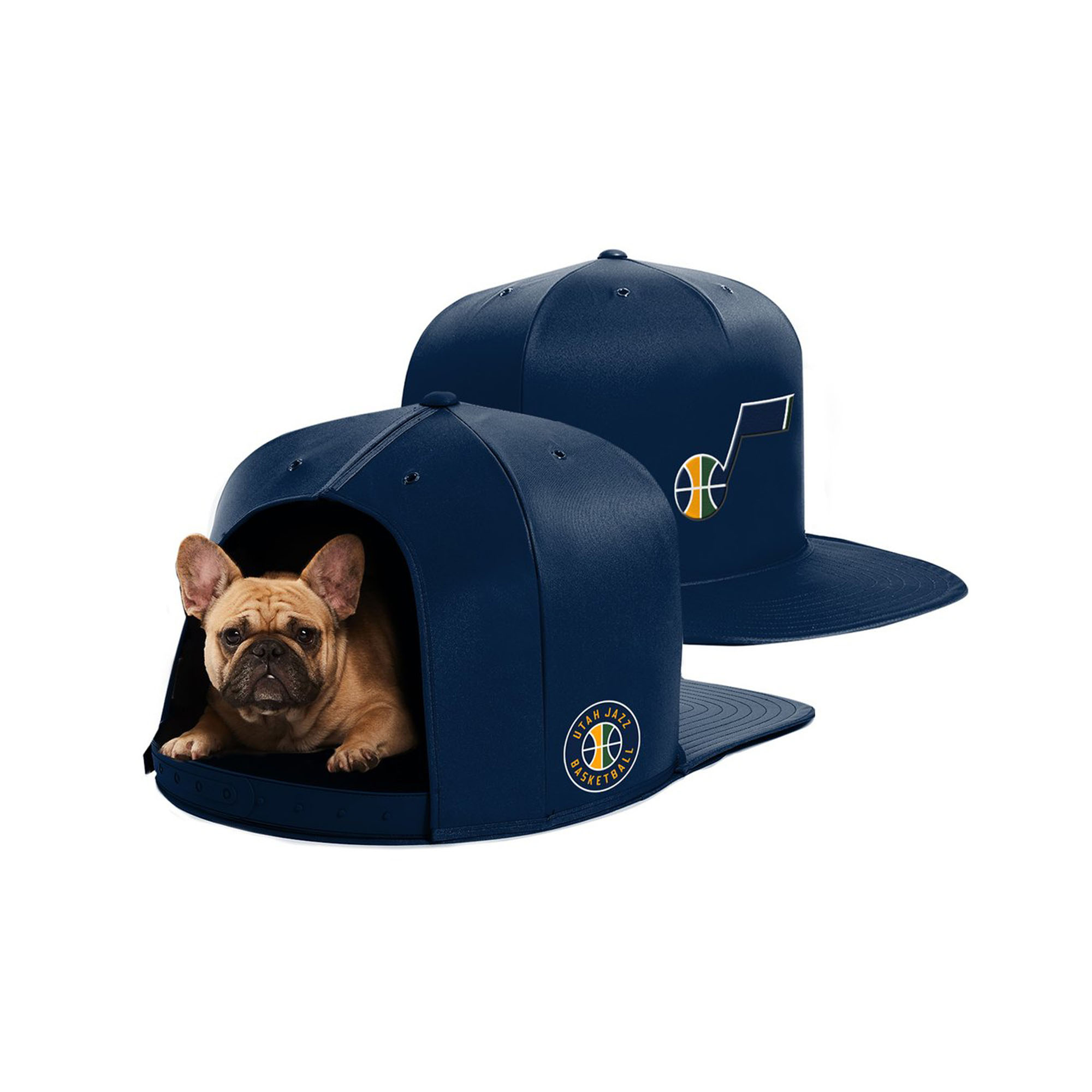Navy Utah Jazz Medium Pet Nap Cap Dog Bed