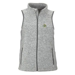 Women's Heather Gray Alaska Anchorage Seawolves Summit Fleece Full Zip Sweater Vest