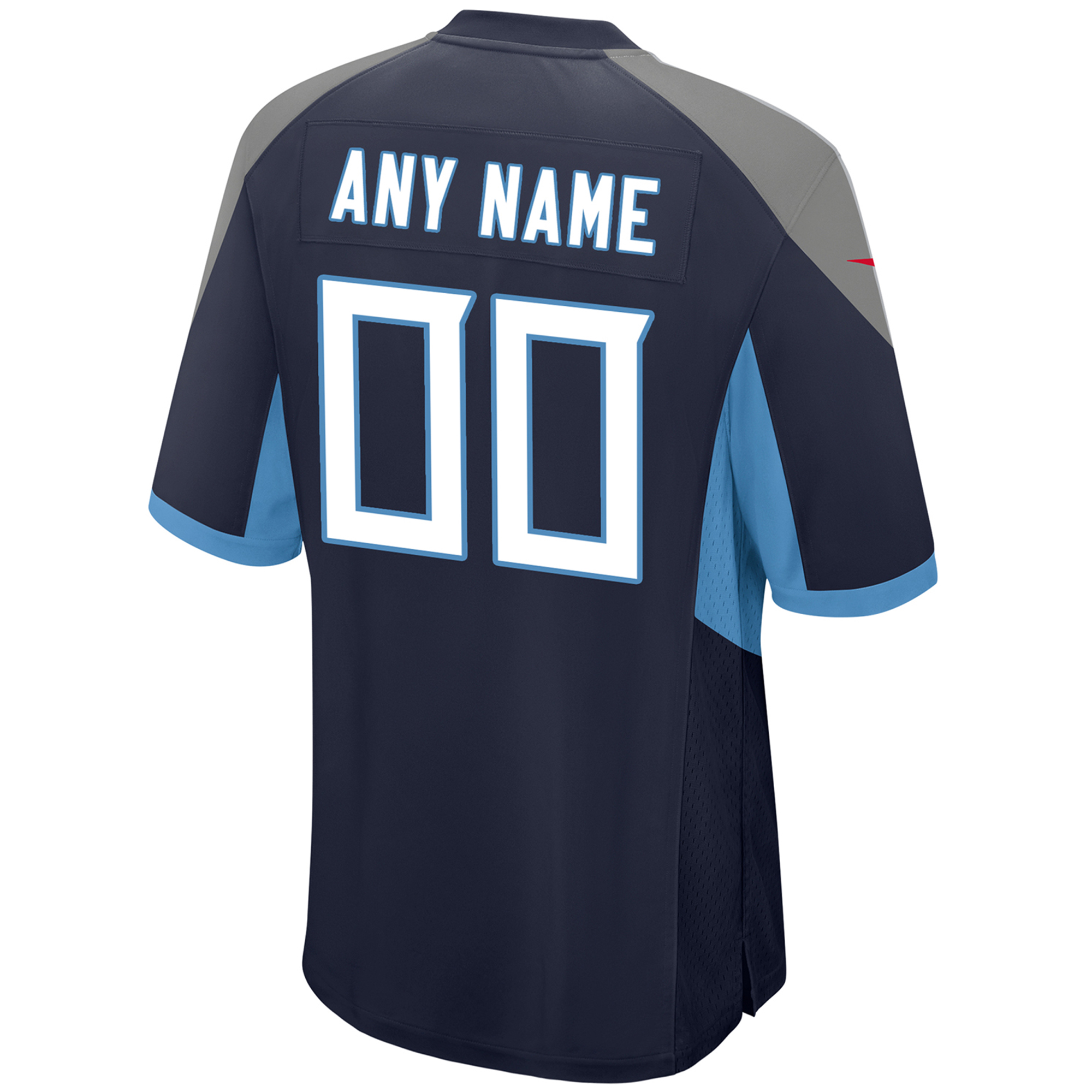 Youth Nike Tennessee Titans Navy Custom Game Jersey - Image 7