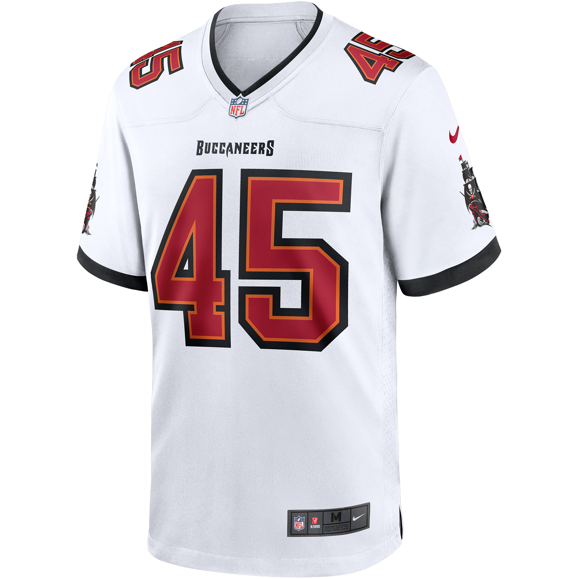 Men's Nike Devin White White Tampa Bay Buccaneers Game Jersey - Image 6