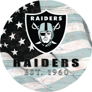 Las Vegas Raiders 12" Team Color Flag Sign