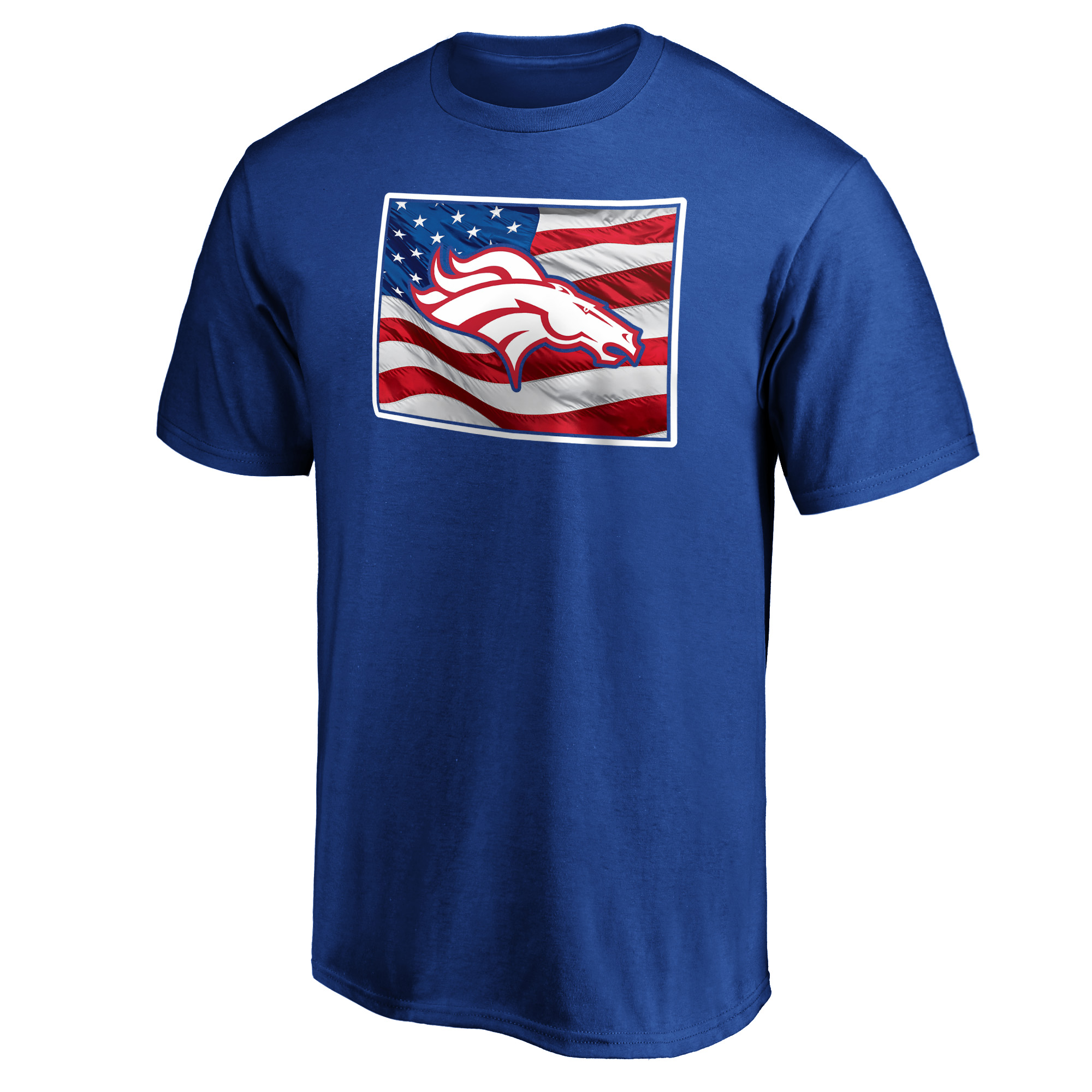 Men's Royal Denver Broncos Banner State T-Shirt - Image 6