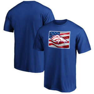 Men's Royal Denver Broncos Banner State T-Shirt