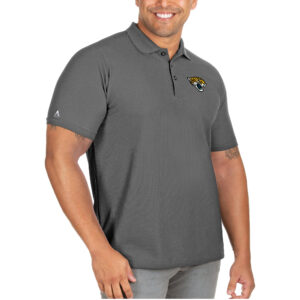 Men's Antigua Charcoal Jacksonville Jaguars Big & Tall Legacy Pique Polo