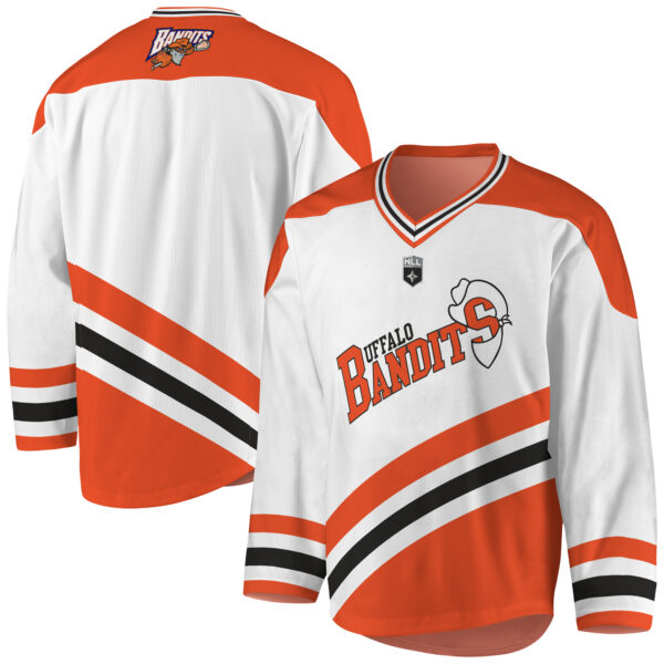 Men's White/Orange Buffalo Bandits Replica Jersey