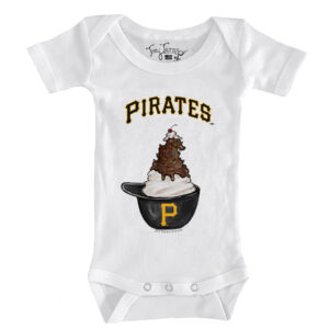 Infant Tiny Turnip White Pittsburgh Pirates Sundae Helmet Bodysuit