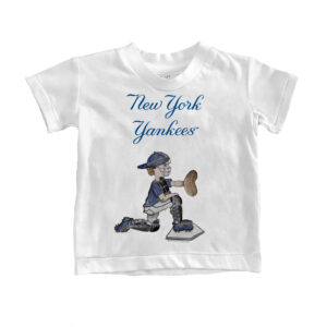 Youth Tiny Turnip White New York Yankees Caleb the Catcher T-Shirt