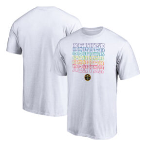 Men's White Denver Nuggets Team City Pride T-Shirt