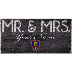 Real Salt Lake 6'' x 12'' Personalized Mr. & Mrs. Sign