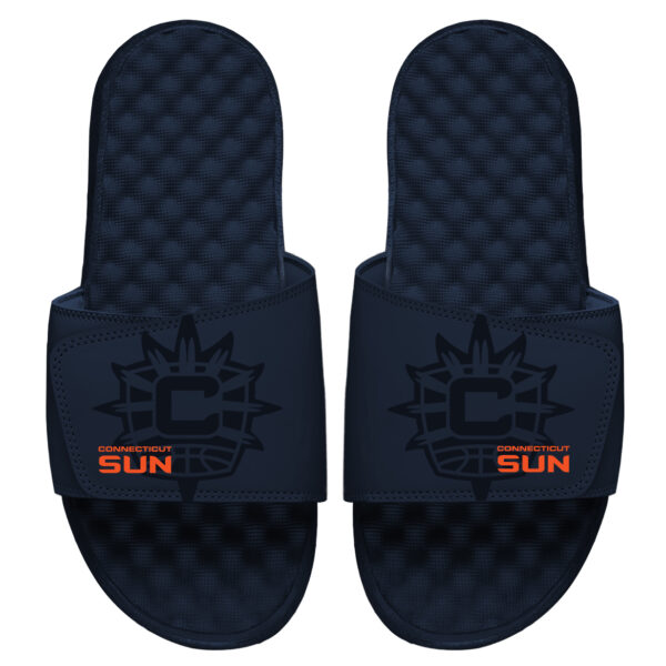 Men's ISlide Navy Connecticut Sun Tonal Pop Slide Sandals