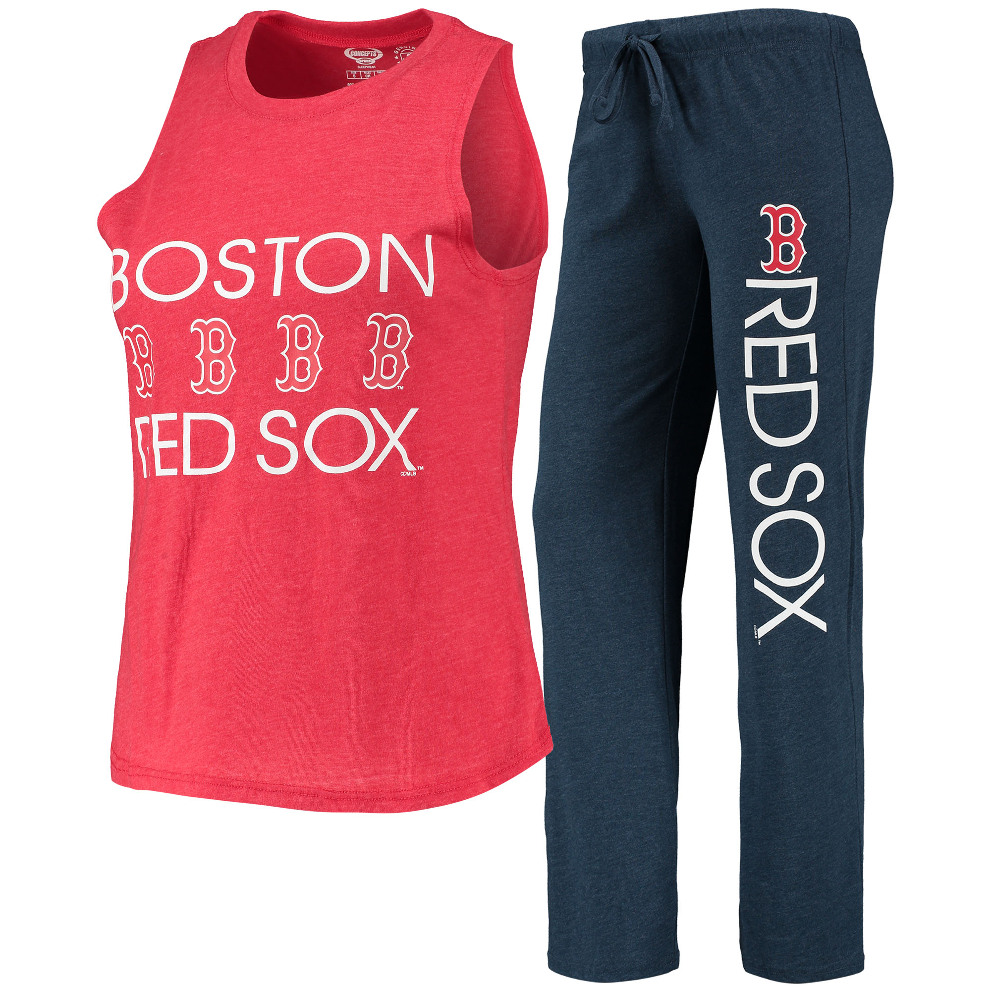 Women's Concepts Sport Navy/Red Boston Red Sox Meter Muscle Tank Top & Pants Sleep Set - Image 5