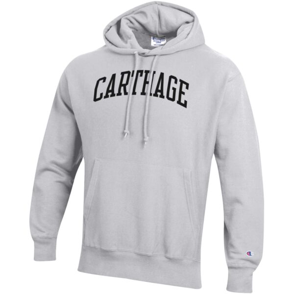 Men's Champion Heathered Gray Carthage Firebirds Reverse Weave Fleece Pullover Hoodie - Image 6