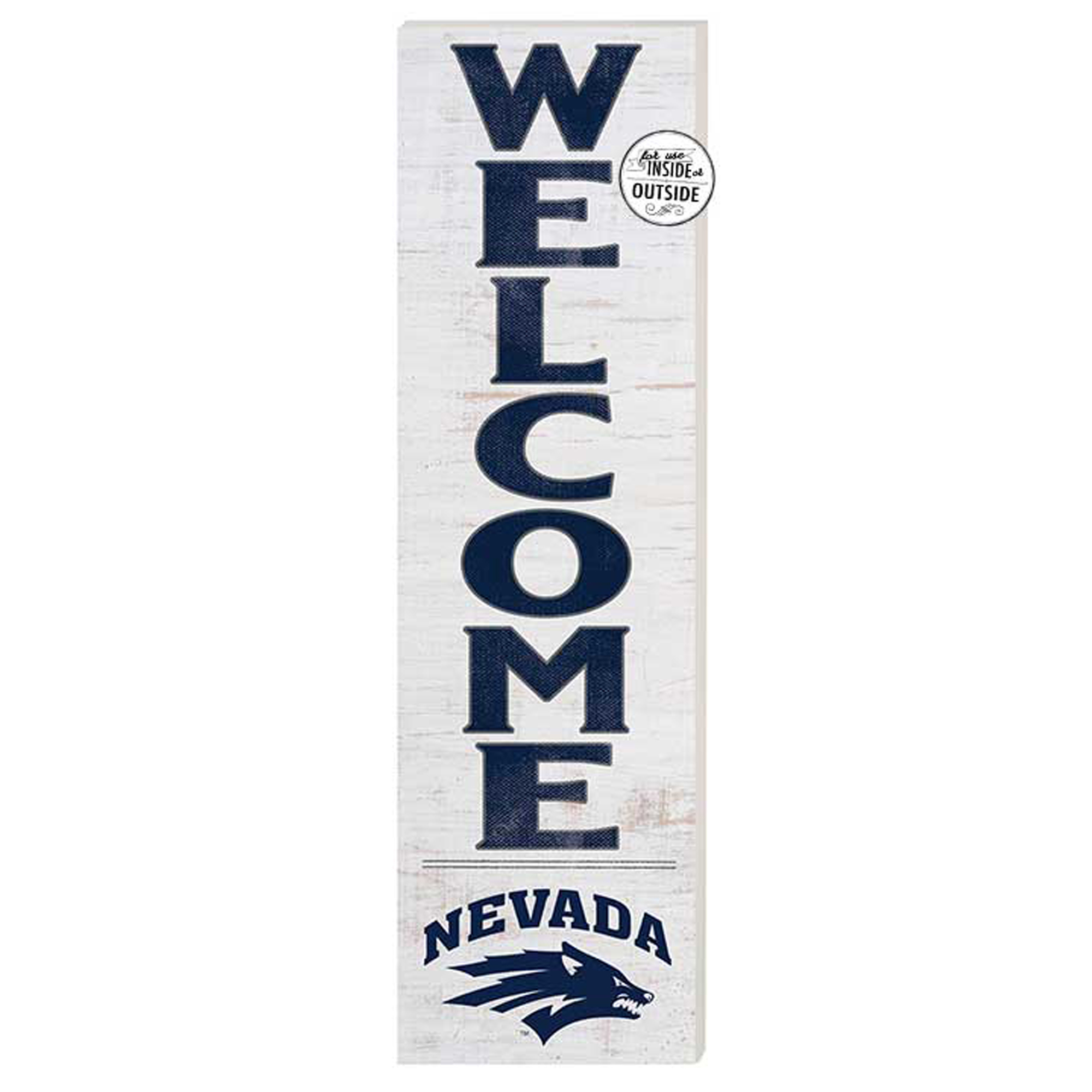 White Nevada Wolf Pack 10'' x 35'' Indoor/Outdoor Welcome Sign