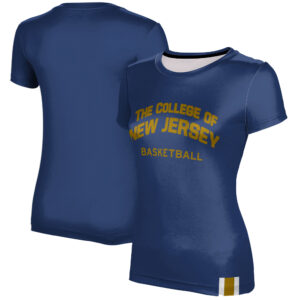 Women's Blue College of New Jersey Lions Basketball T-Shirt