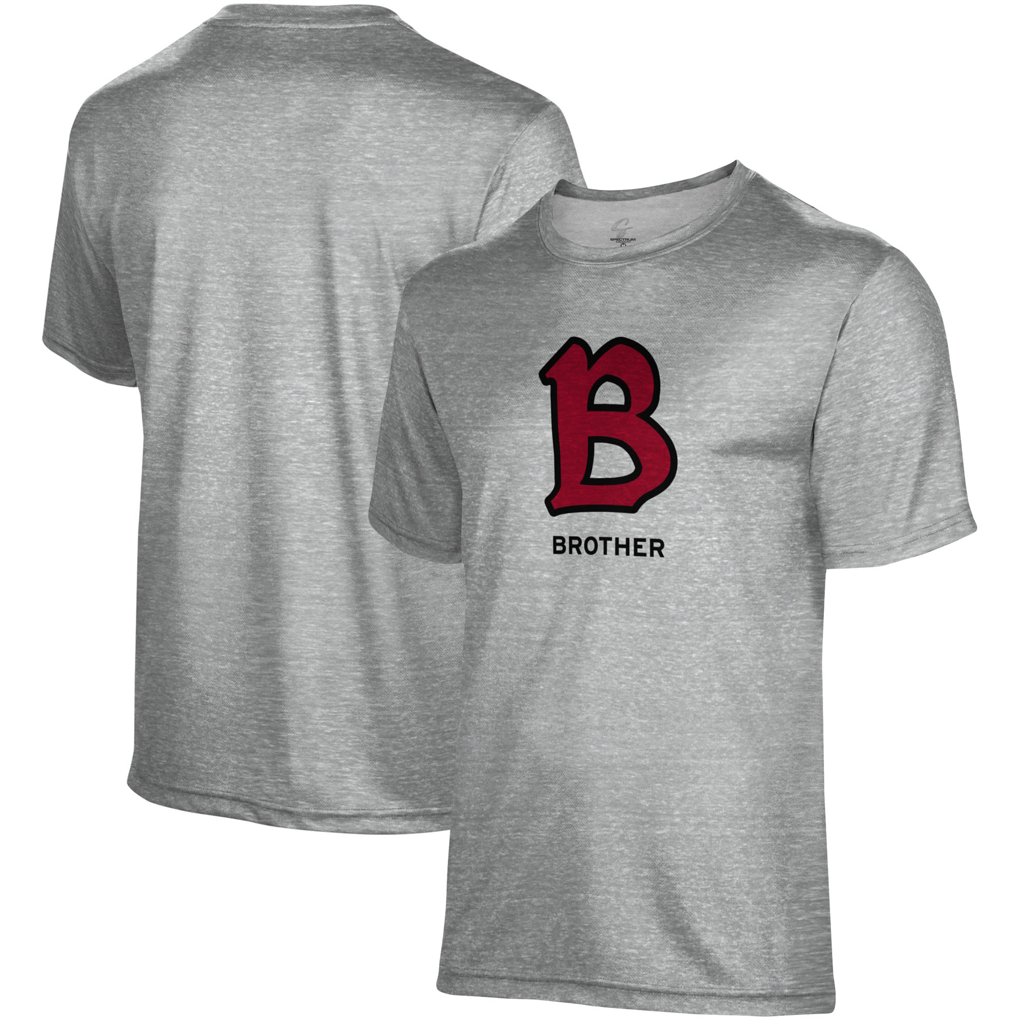 Men's Gray Benedictine Eagles Brother Name Drop T-Shirt