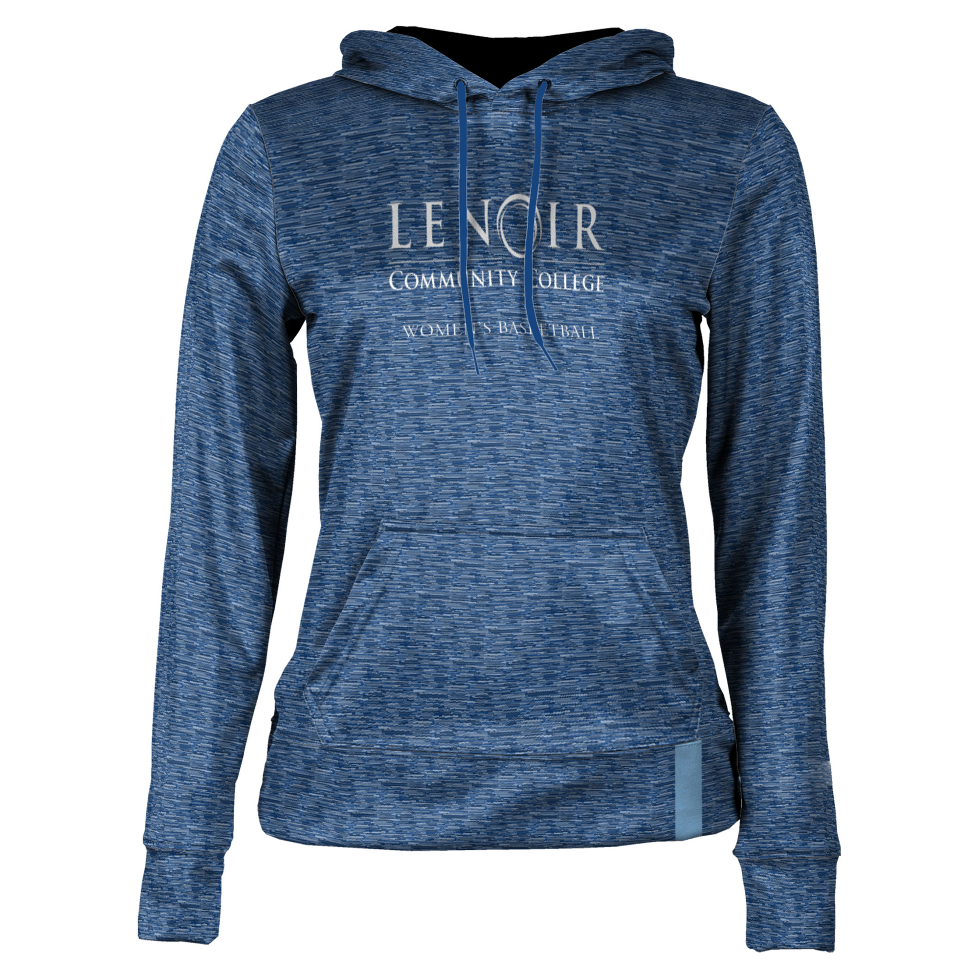 Women's Navy Lenoir Community College Women's Basketball Pullover Hoodie - Image 6