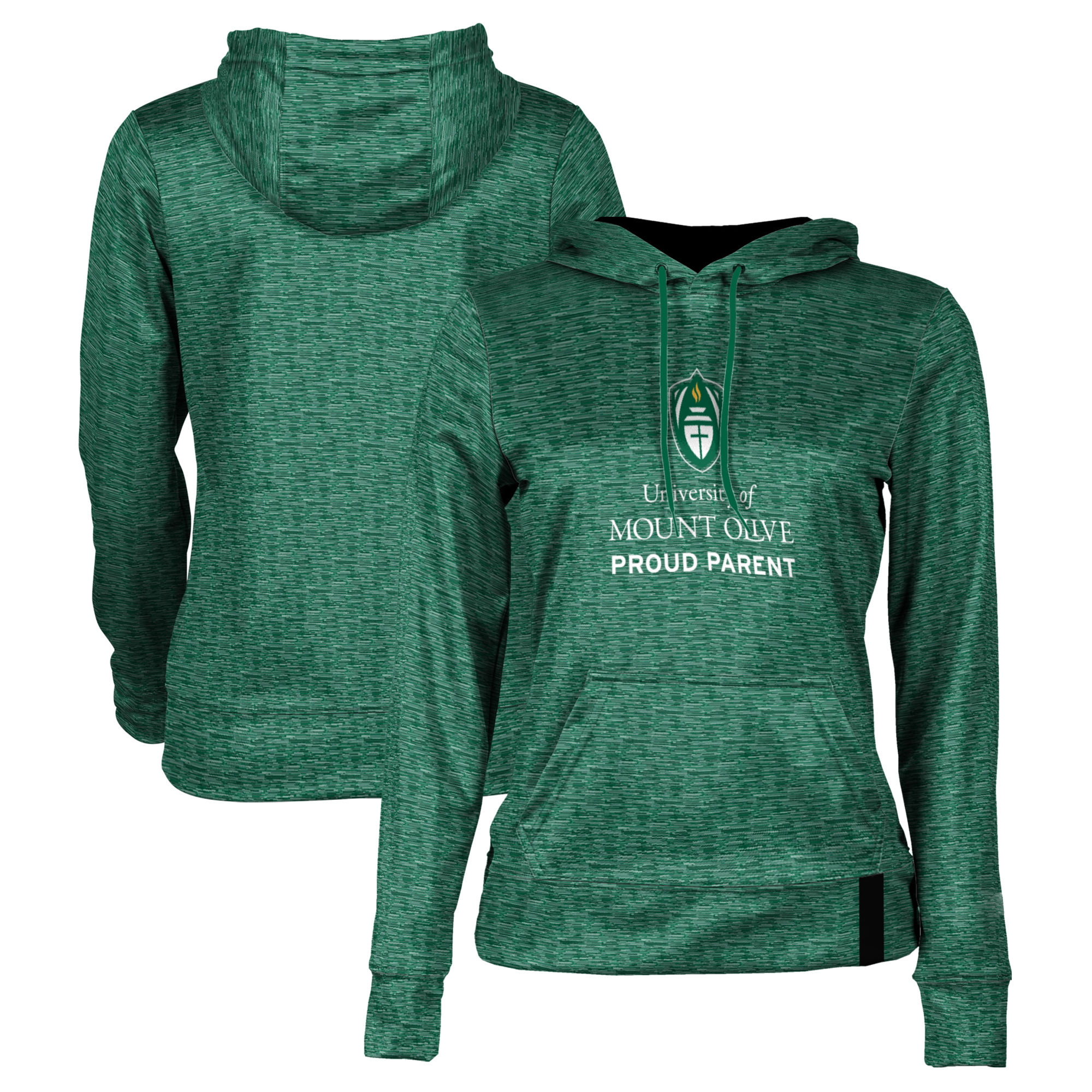 Women's Green Mount Olive Trojans Proud Parent Pullover Hoodie