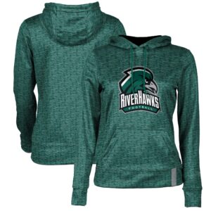 Women's Green Northeastern State Riverhawks Football Pullover Hoodie