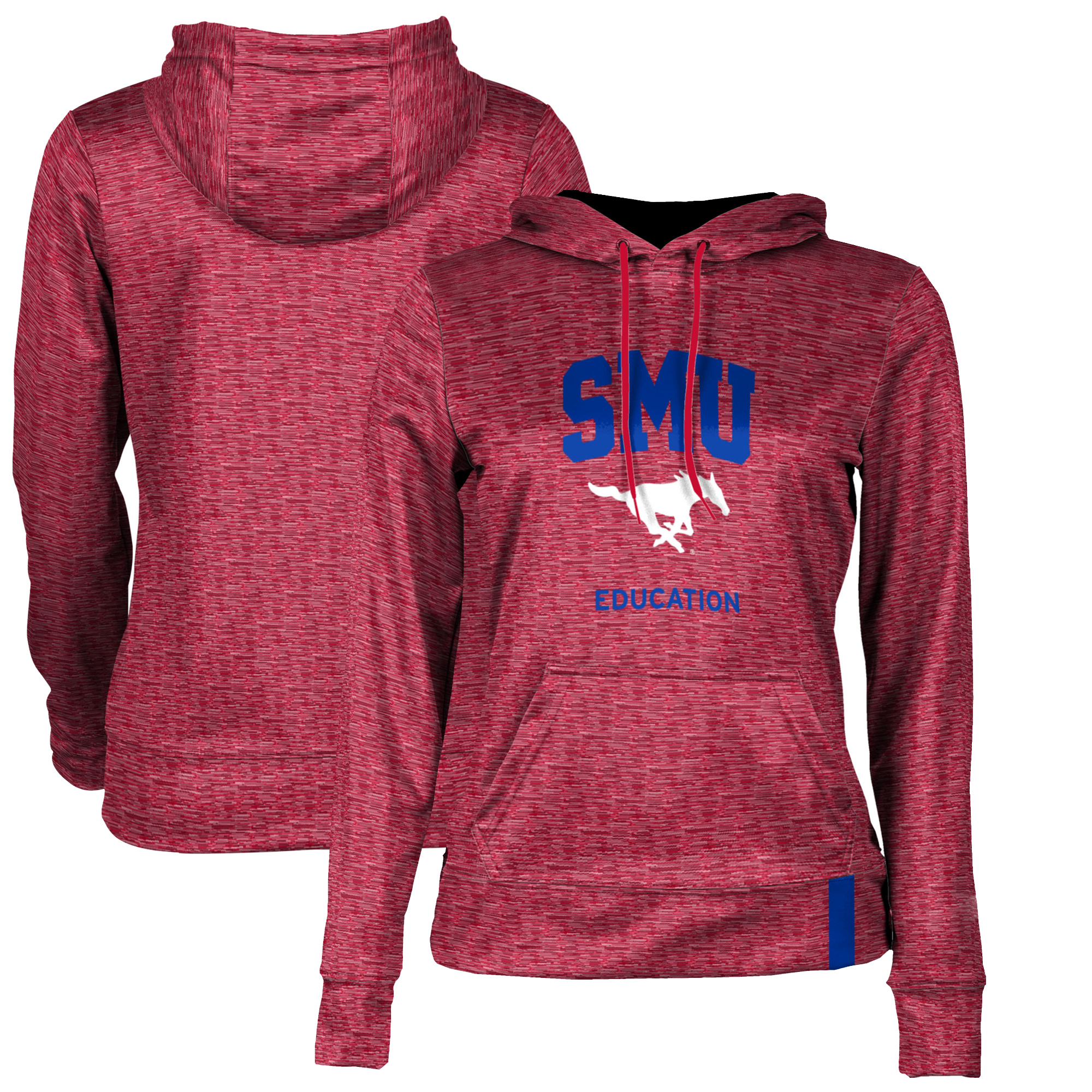 Women's Red SMU Mustangs Education Pullover Hoodie