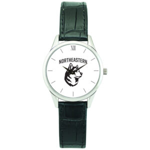 Women's Silver Northeastern Huskies Stainless Steel Wristwatch
