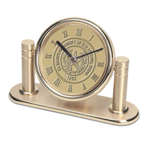 Gold St. Mary's University Rattlers Arcadia Desk Clock