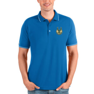 Men's Antigua Royal Milwaukee Bucks Affluent Polo